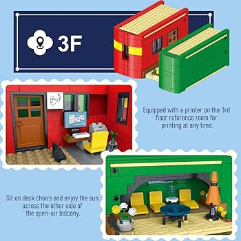 Amazon.com: XMBRICDIYY City Library Modular Building Blocks